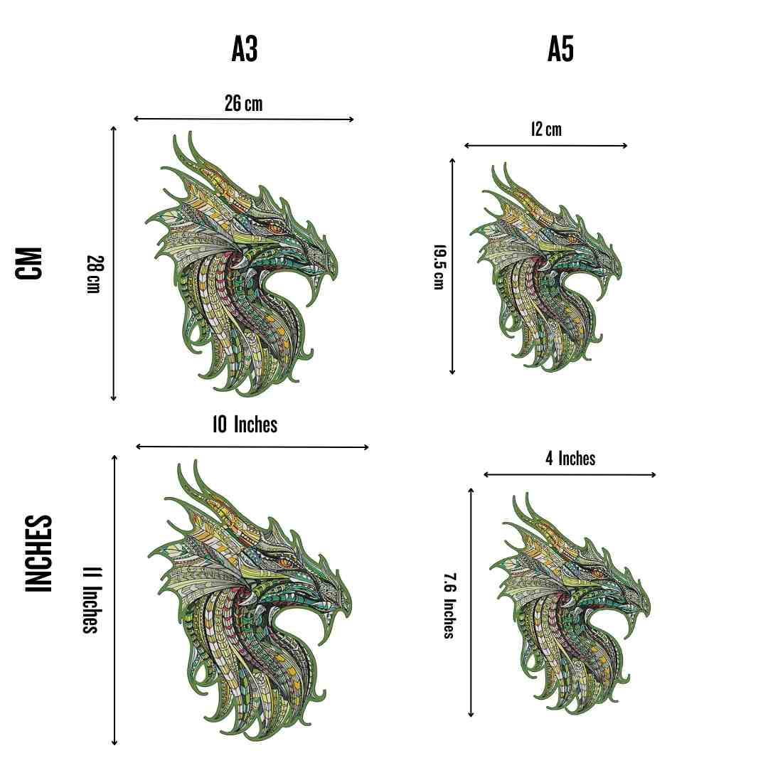 Verdant Dragon – Wooden Jigsaw Puzzle